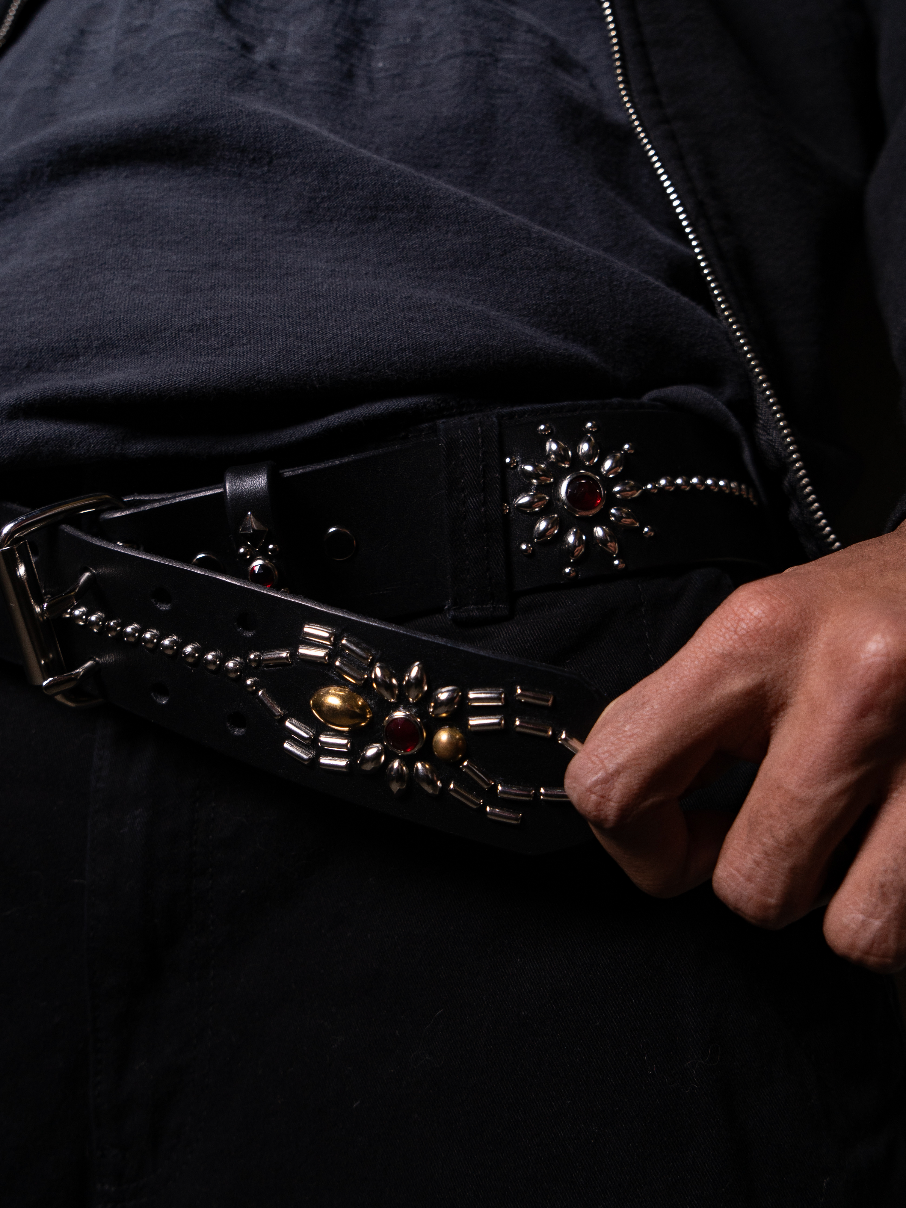 Little Willow】SPIDER STUDS LEADER BELT Little Willow】SPIDER