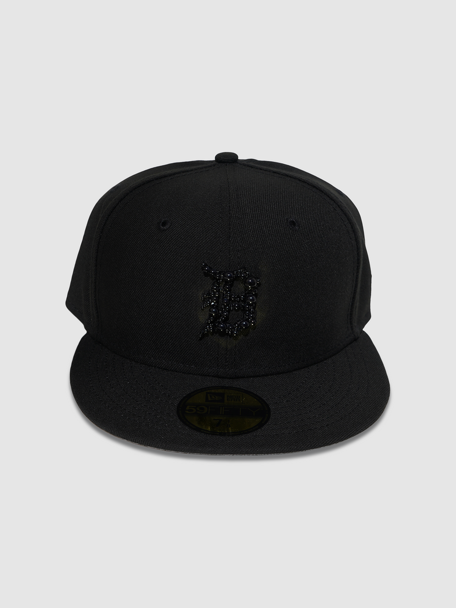 Detroit Pearl Hat (Black On Black)