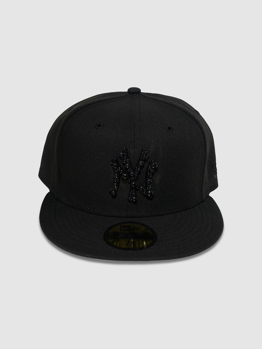 New York Pearl Hat (Black On Black)